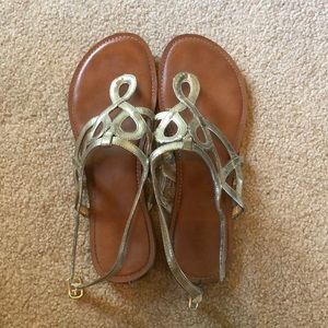 gold sandals